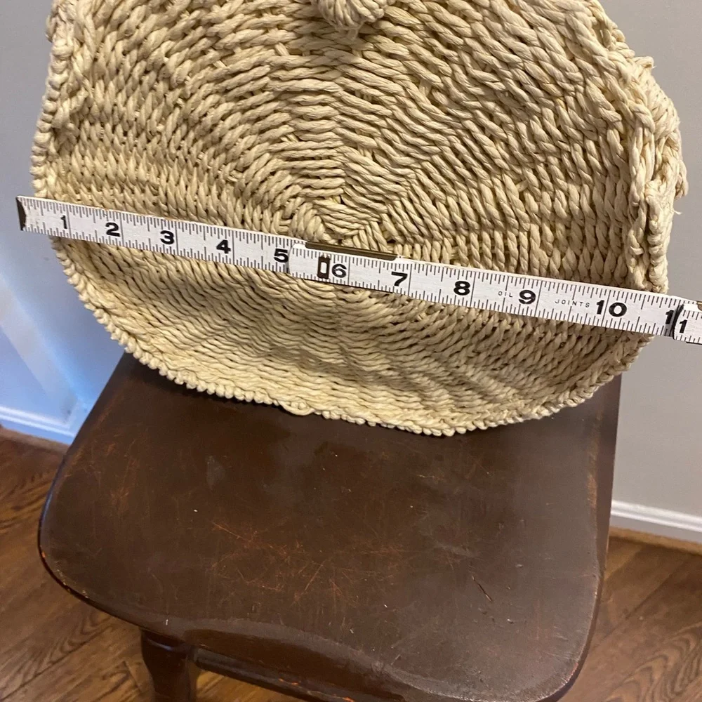 Primark Beach Summer Woven Wicker/ Straw/Rattan Bag Lined With Pocket - Picture 10 of 14